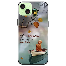Ốp lưng dành cho Iphone 15 - Iphone 15 Plus - Iphone 15 Pro - Iphone 15 Pro Max - Tâm Chú Tiểu Thuyền - Hàng Chính Hãng