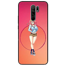 Ốp lưng dành cho Xiaomi Redmi 9 - Redmi 9A - mẫu Anime Cô Gái Áo Xanh