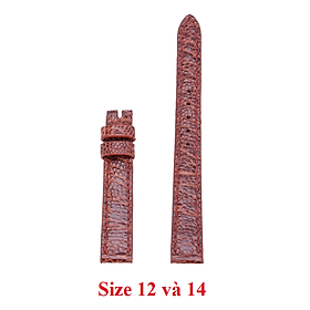 Dây đồng hồ da đà điểu nhiều size màu nâu đỏ HJ8407-15-23-38-47-56 