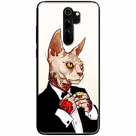Ốp lưng dành cho Xiaomi Redmi Note 8 Pro mẫu Mèo Tatto