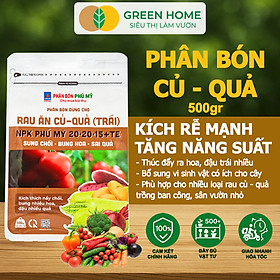 Phân Bón NPK Greenhome, Chuyên Rau Ăn Lá, Củ, Cây Ăn Trái, Hoa, Dinh Dưỡng Cân Đối, Chắc Rễ, Khoẻ Cây, Bông To, Sai Quả