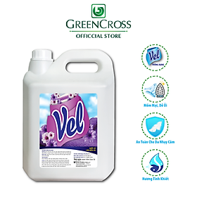 Nước xả vải mềm vải, khử mùi, lưu hương bền lâu cho da nhạy cảm/ da em bé VEL Tinh Khiết Can 5 Lít Tiết kiệm