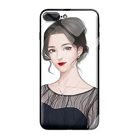 Ốp lưng kính cường lực cho iPhone 8 Plus Girl 219 - Hàng chính hãng