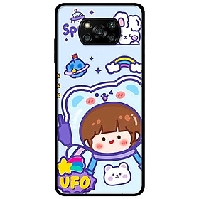 Ốp lưng dành cho Xiaomi Poco X3 mẫu Cô Gái Tím
