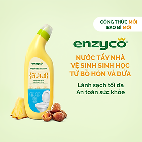 Nước Tẩy Nhà Vệ Sinh Sinh Học ENZYCO 860ml - Chiết Xuất Bồ Hòn Và Enzyme Dứa, Hương Thơm Từ Khuynh Diệp