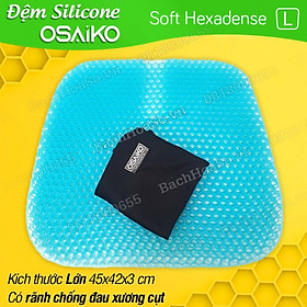 Nệm lót ghế ngồi 3D thoáng khí tuần hoàn máu OSAIKO Soft Hexadense L