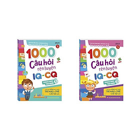 Sách - 1000 Câu Hỏi Rèn Luyện IQ - CQ Cho Trẻ 6-12 Tuổi - Thách Thức Trí Nhớ - Combo 2 Tập - Minh Thắng