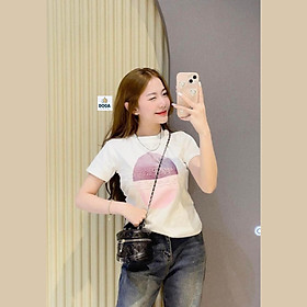 Áo thun chất BORIP COTTON Xịn chữ nổi Sỉe từ 35kg đến 68kg dáng áo baby tee  DOGA tay ngắn cổ tròn in trẻ trung màu thoáng mát, hut mồ hôi. không xù lông M174