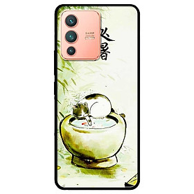 Ốp lưng dành cho Vivo V23 5G / S12 - Vivo Y15s / Y15A mẫu Mèo Chậu Nước