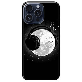 Ốp lưng dành cho Iphone 15 - Iphone 15 Plus - Iphone 15 Pro - Iphone 15 Pro Max - Mặt Trăng Nghe Nhạc - Hàng Chính Hãng