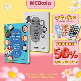 Sách - Giáo Trình Tiếng Trung Trẻ Em - Xin Chào Tiếng Trung - Giáo Trình + SBT Tập 3 - Combo 2 Cuốn - MCBooks
