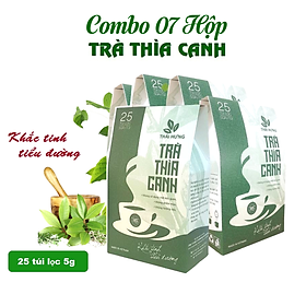 Combo 07 hộp Trà Thìa canh Thái Hưng 25 túi lọc x 5g - Khắc tinh của bệnh tiểu đường