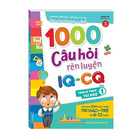 Sách - 1000 Câu Hỏi Rèn Luyện IQ CQ - Thách Thức Trí Nhớ Cho Trẻ 6 - 12 Tuổi - Tập 1 - Minh Thắng
