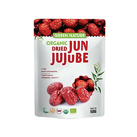 Táo đỏ Tân Cương hữu cơ Dried Hotan - Ruoqiang Jujube 500gr - Green Nature