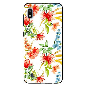 Ốp lưng in cho Samsung A10 Mẫu Cành Hoa Lan Đỏ