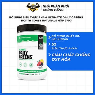 Bổ Sung Siêu Thực Phẩm Ultimate Daily Greens North Coast Naturals Hộp 270g