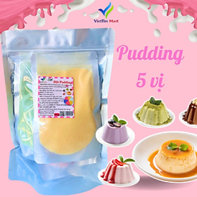 Set Làm Pudding 5 Vị Lựa Chọn Trứng, Dâu, Socola, Môn, Matcha VietTin Mart