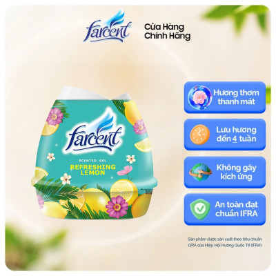    	 Sáp thơm phòng, khử mùi Farcent hương hoa hồng, hoa oải hương, hương chanh 200g hàng chính hãng