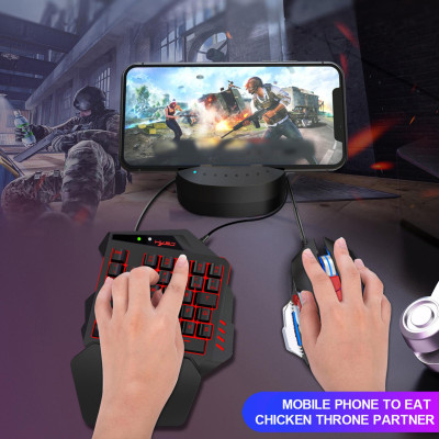 Bàn phím một tay HXSJ V500 Streaming Ribbon với USB Converter Giao diện Flow Color Light