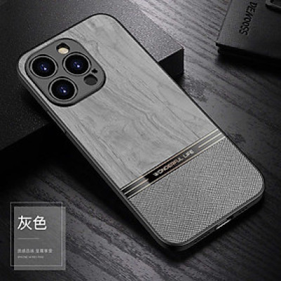 Ốp lưng Da Vân Gỗ cao cấp siêu sang,bảo vệ lưng viền cụm camera dành cho iphone 13/13Pro/13promax. Hàng Nhập Khẩu