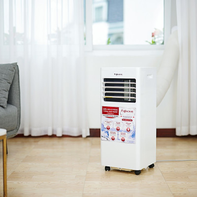 Máy lạnh di động 7000 BTU Fujihome PAC07, điều hòa di động mini 4 trong 1 làm lạnh, hút ẩm, quạt, lọc không khí, điều khiển từ xa - Hàng chính hãng
