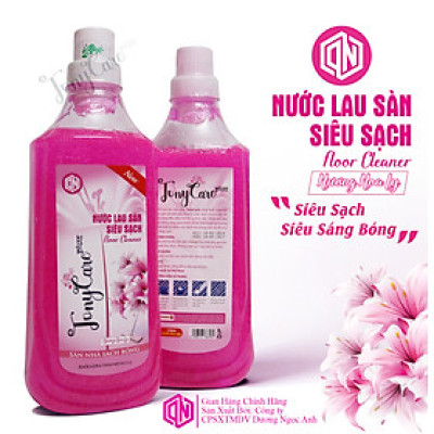 Nước lau sàn Tonycare 1kg – Hương Hoa Ly thơm ngát, sạch khuẩn, sáng bóng mặt sàn – Chính hãng Tonycare