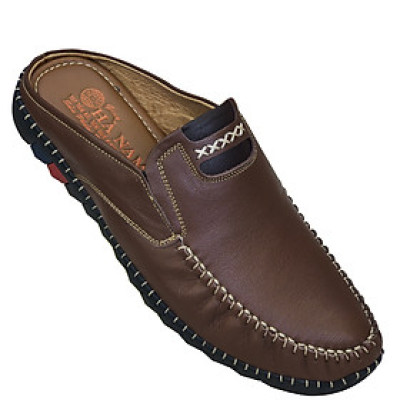 Dép Bít Mũi Nam HA NAM Da Bò Thật Cao Cấp GSB2074