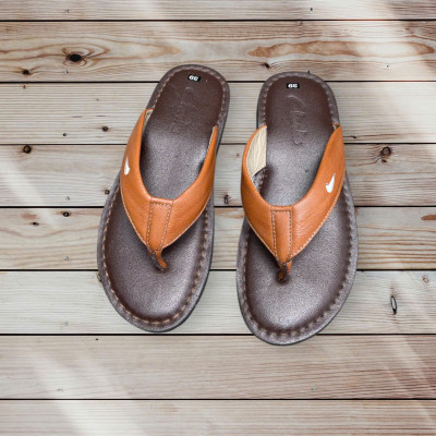 DÉP KẸP CHẤT LIỆU DA BÒ VATIS V17061