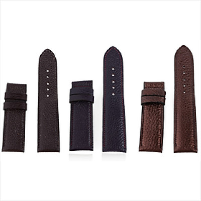 HJ8140-41-42 - Dây đồng hồ Huy Hoàng da bò size 22, 24, 26 màu nâu đen, tím đậm, nâu bạc