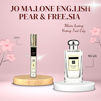 Tinh dầu nước hoa nữ dạng xịt 10ML Jo Ma.lone Eng.lish Pear & Free.sia Co.logne tươi mát, trẻ trung
