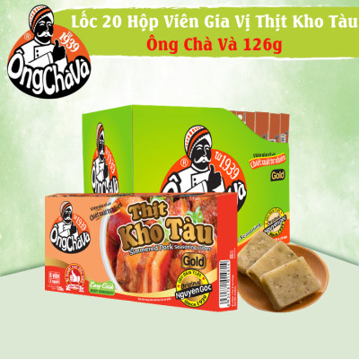 Lốc 20  Hộp Viên Gia Vị Thịt Kho Tàu Ông Chà Và 126gr (Simmered Pork Seasoning Cubes)