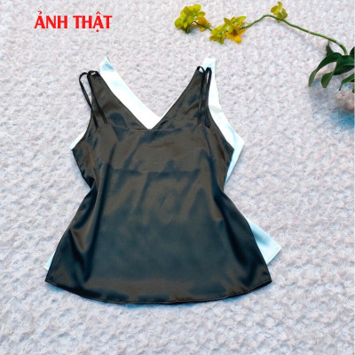 Áo 2 Dây New Design Thiết Kế Cổ V Gợi Cảm, Kiểu Áo Nữ Hiện Đại , Vải Lụa Hàn Quốc Trơn, Nhiều Màu, Mịn ,Thoáng Mát  AO0002