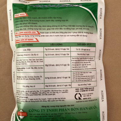 1 GÓI PHÂN BÓN NPK 30-10-10 TE , GIÚP CÂY TRỒNG XANH LÁ , RA ĐỌT 