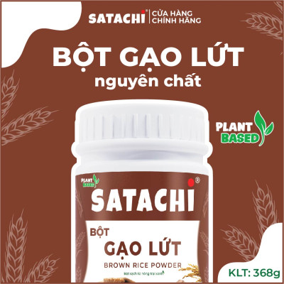 Bột Gạo Lứt nguyên chất SATACHI. Tăng cường hệ miễn dịch, hệ tiêu hóa khỏe mạnh, tốt cho tim mạch. Hộp 368g