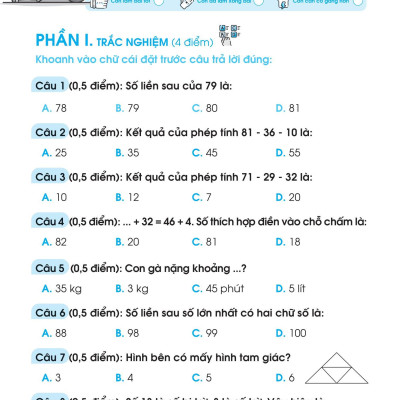 Đề Ôn Luyện Và Tự Kiểm Tra Toán Lớp 2 - Tập 1