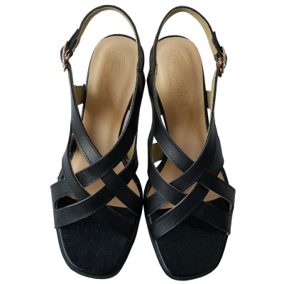 Giày Sandal Cao Gót Da Bò BIGGBEN Cao 5 Phân SDCG137