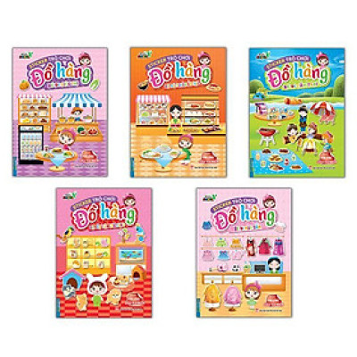 Sách - Sticker Trò Chơi Đồ Hàng Bé Đi Siêu Thị , Đến Tiệm Thú Cưng, Đi Mua Sắm, Trải Nghiệm ẩM Thực, Đi Cắm Trại - Combo 5 Cuốn - Minh Thắng