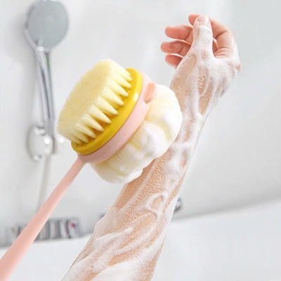 Cây Bông Tắm 2 Mặt, Bàn Chải Chà Lưng,Cọ Lưng Tẩy Tế Bào Chết, Có Móc Treo Tiện Dụng - HÀNG CHÍNH HÃNG MINIIN