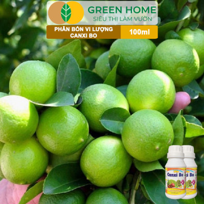 Phân Bón Vi Lượng Canxi Bo Greenhome, Chai 100ml, Kích Rễ, Chống Rụng Trái Non Trên Cây Trồng