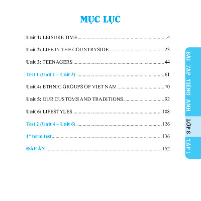 Global Success - Bài Tập Tiếng Anh Lớp 8 - Tập 1 (Có Đáp Án)