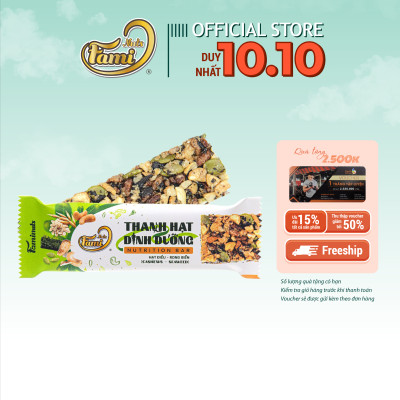 Thanh Hạt Dinh Dưỡng Vị Hạt Điều & Rong Biển Faminuts - Thanh Ngũ Cốc Ăn Kiêng Giảm Cân