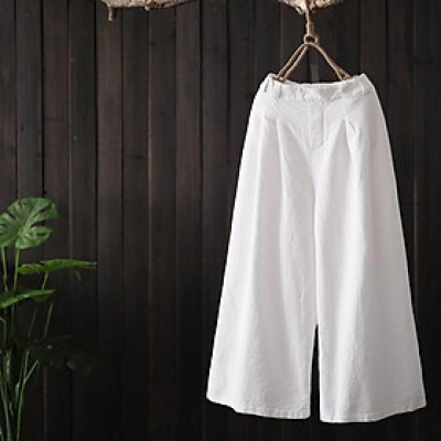 Quần ống rộng nữ dáng dài, cải thiện chiều cao tối ưu (SP7)