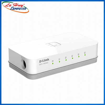 Bộ Chia Mạng Switch D-Link DES-1005C 5 Cổng RJ45 10/100Mbps Vỏ Nhựa Không Cần Cấu Hình - Hàng Chính Hãng