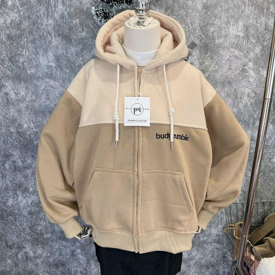 Áo khoác nỉ nỉ dệt thêu BUD cute phong cách-A2114