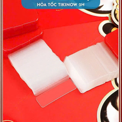 COMBO 2 Hộp 60 Miếng Keo Nano 2 Mặt Trong Suốt Chống Nước, Không Để Vết Keo Băng keo dán 2 mặt trong suốt siêu dính treo đồ (Hộp 60 miếng)