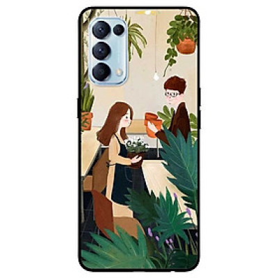 Ốp lưng dành cho Oppo Reno 5 mẫu Cặp Đôi Bán Hoa