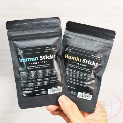 Thức ăn dặm GlasGarten Immun Sticks bổ sung betaglucan miễn dịch bể cá tép ốc cảnh