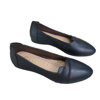 Giày Búp Bê Nữ Đế Bệt Da Bò Thật TiTi ĐÔ Cao Cấp GBBN2073