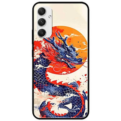 Ốp lưng cho Samsung A14 - A24 - A34 - A54 - A15 - A25 - A35 - A55 - Rồng Xanh Trăng Vàng - Hàng Chính Hãng