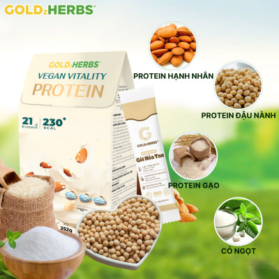 Bột Protein Vegan ViTality GoldzHerbs – 14 gói/ 500g